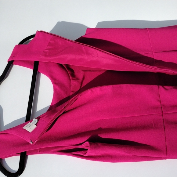 Hot Pink Sleeveless Midi Dress. Size 14 - Picture 11 of 16